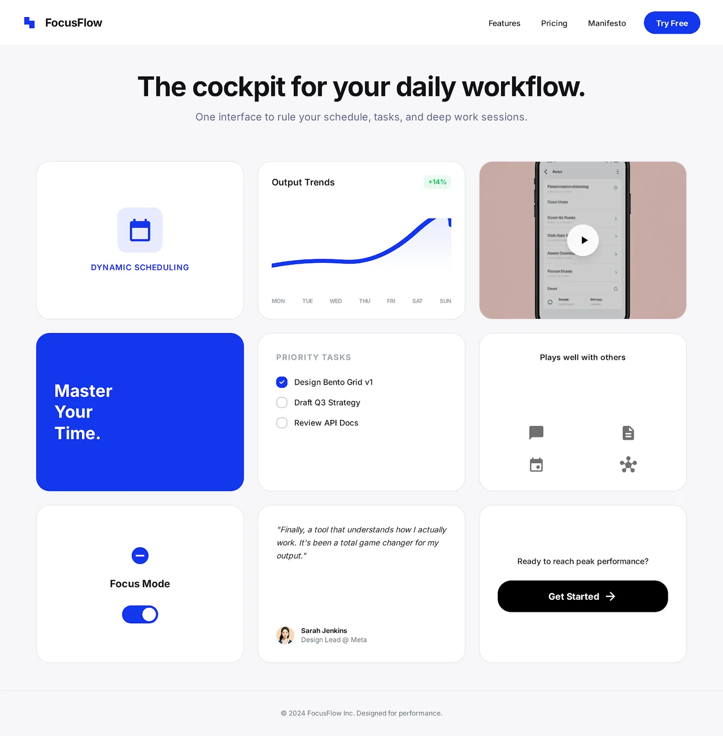 Bento Grid Features