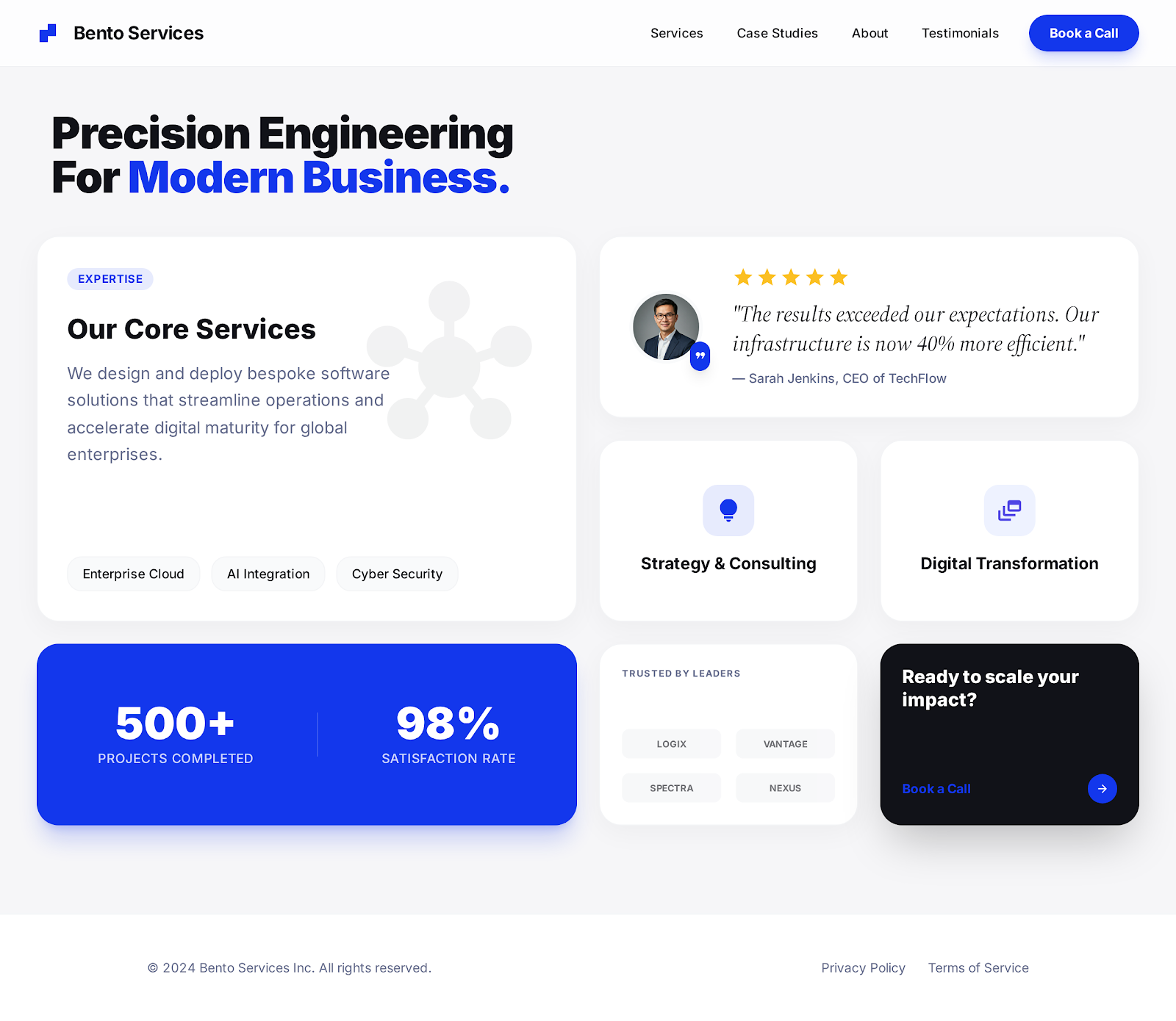 Bento Grid Features screen 3